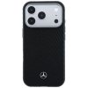 Etui Mercedes Leather Semi Wrap Wood     Effect MagSafe do iPhone 17 Pro czarny